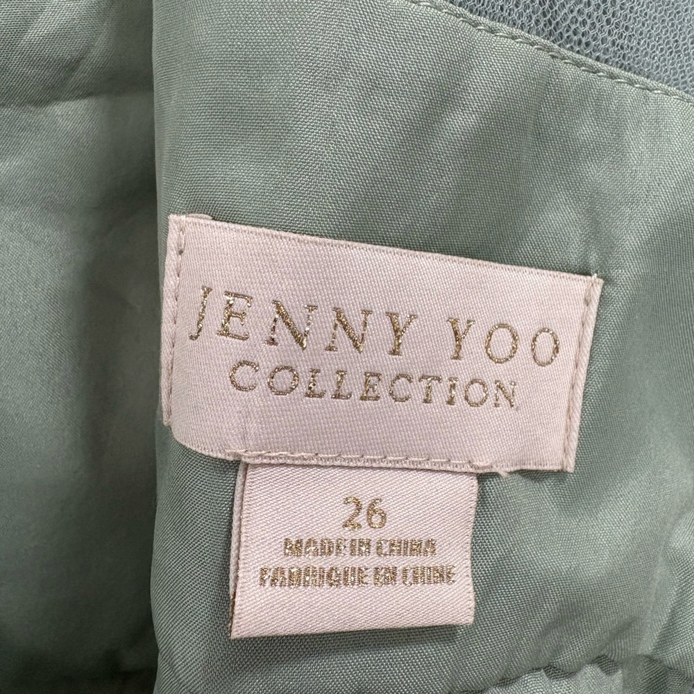 BHLDN Anthropologie Jenny Yoo Sarita gown Green tulle maxi dress plus size 26 - Picture 6 of 9